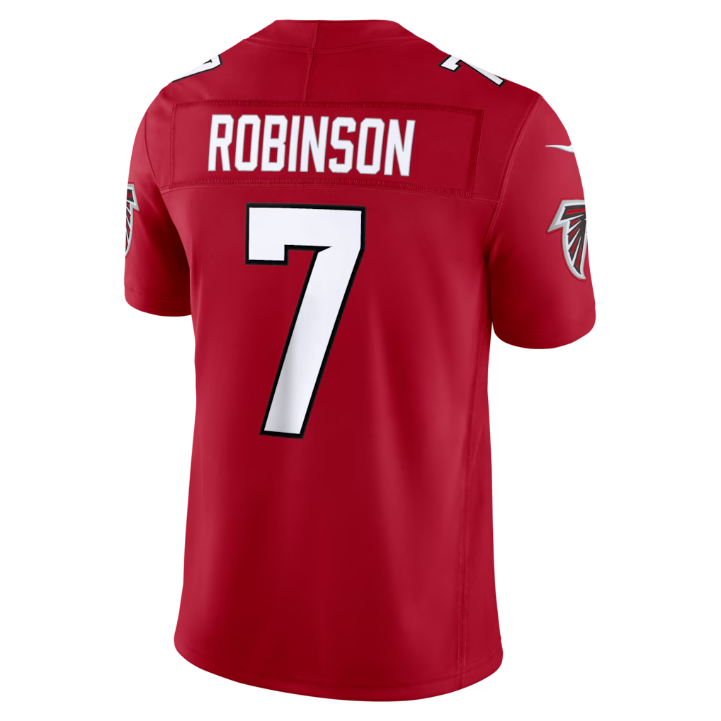 tocy A.Falcons #7 Bijan Robinson Red Team Vapor F.U.S.E. Stitched Limited Jerseys