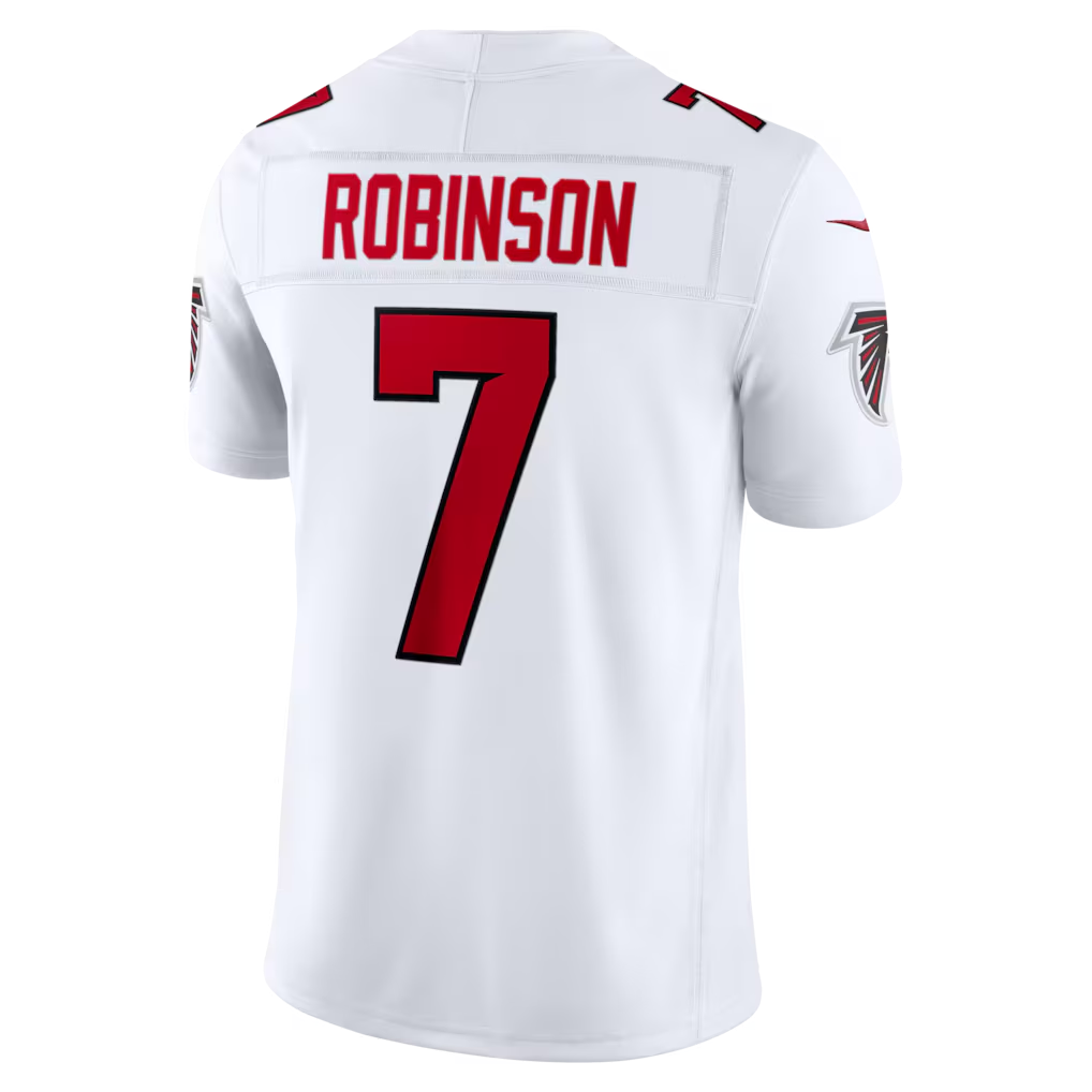 tocy A.Falcons #7 Bijan Robinson White Vapor F.U.S.E. Stitched Limited Jerseys