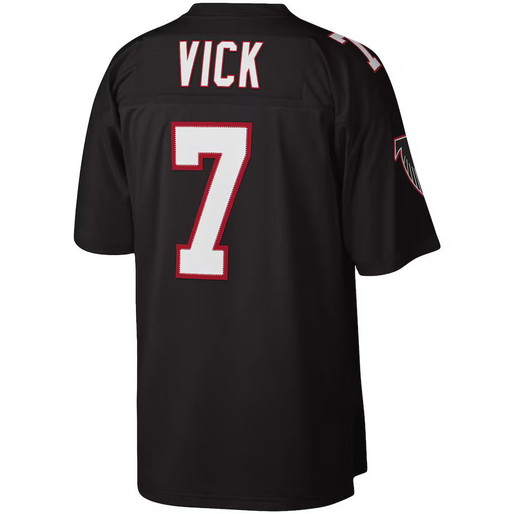 tocy A.Falcons #7 Michael Vick Mitchell & Ness Black Legacy Replica Stitched Jerseys