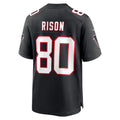 tocy A.Falcons #80 Andre Rison Player Black Throwback Limited Home Game Stitched Jerseys