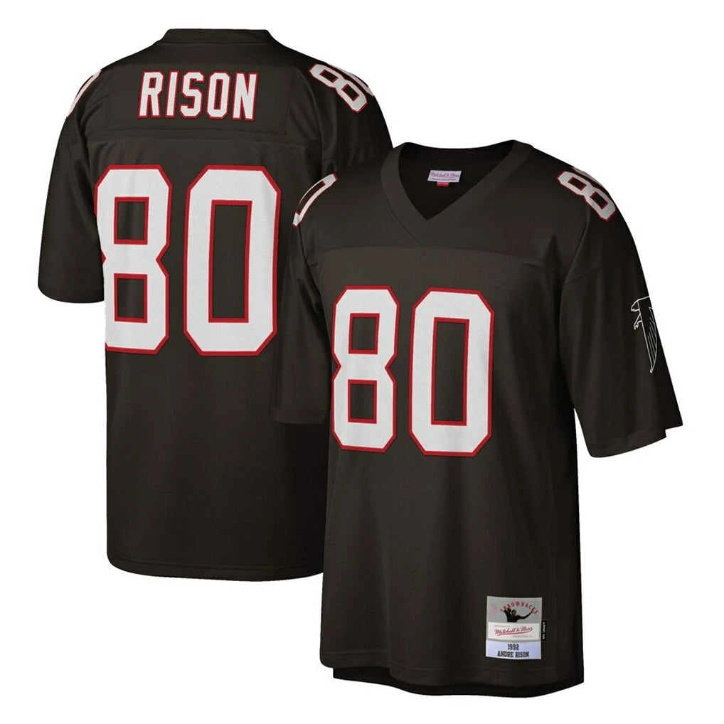 tocy A.Falcons #80 Andre Rison Player Mitchell & Ness Black 1992 Legacy Stitched Jerseys
