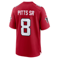 tocy A.Falcons #8 Kyle Pitts Sr. Red Game Stadium Jerseys