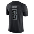 tocy A.Falcons #8 Kyle Pitts Sr. Player Black RFLCTV Limited Stitched Jerseys