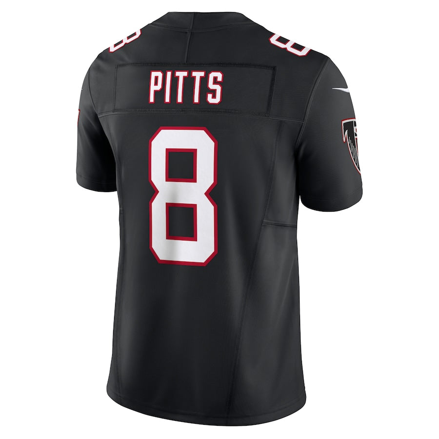 tocy A.Falcons #8 Kyle Pitts Sr. Player Black Vapor F.U.S.E. Limited Stitched Jerseys