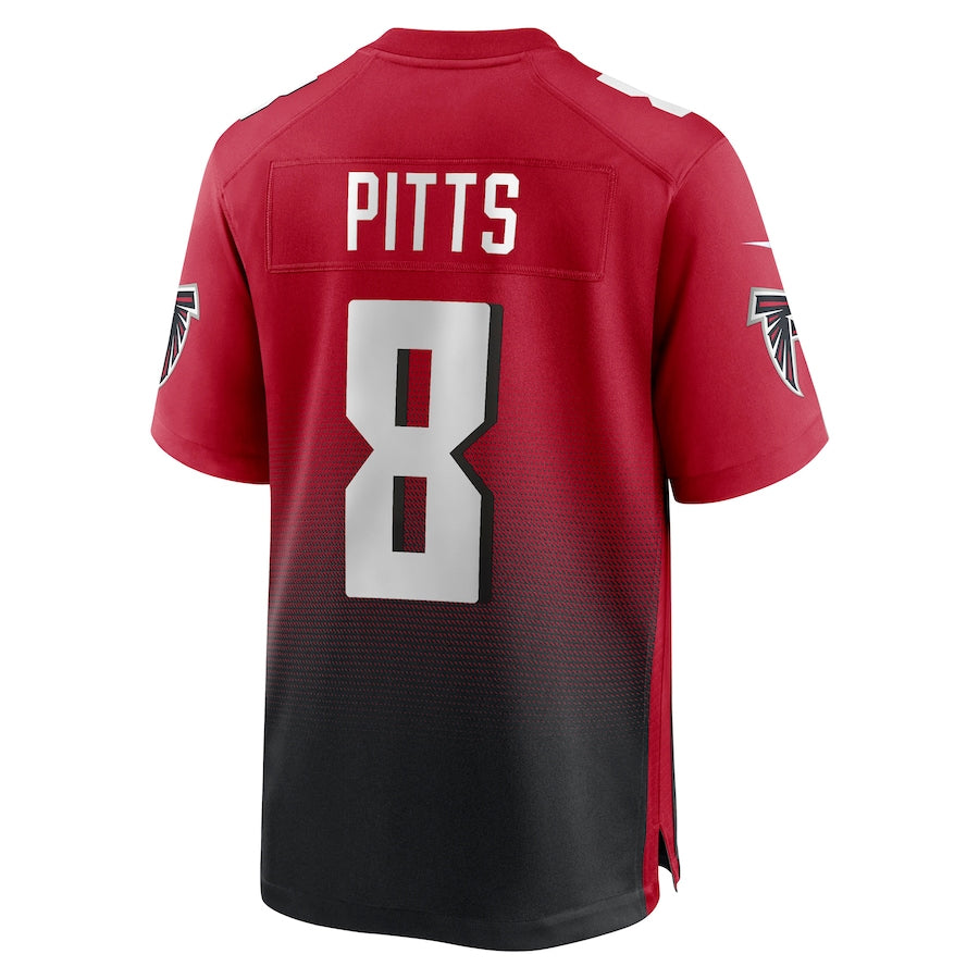 tocy A.Falcons #8 Kyle Pitts Sr. Player Red Home Game Stitched Jerseys