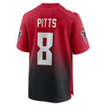tocy A.Falcons #8 Kyle Pitts Sr. Player Red Home Game Stitched Jerseys