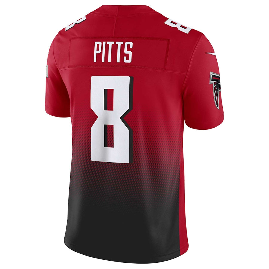 tocy A.Falcons #8 Kyle Pitts Sr. Player Red Vapor F.U.S.E. Limited Stitched Jerseys