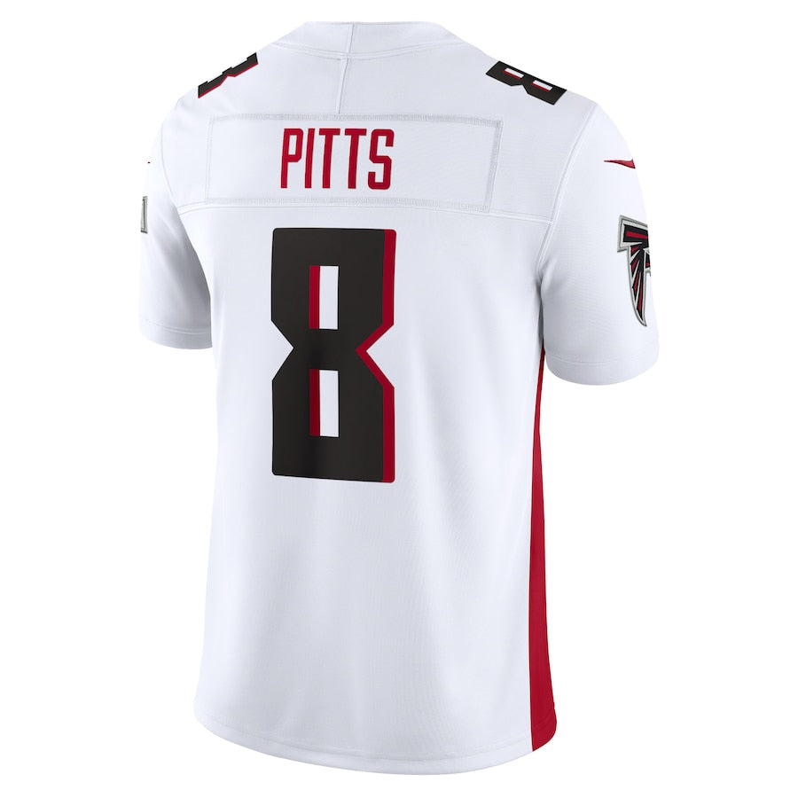 tocy A.Falcons #8 Kyle Pitts Sr. Player White Vapor F.U.S.E. Limited Stitched Jerseys