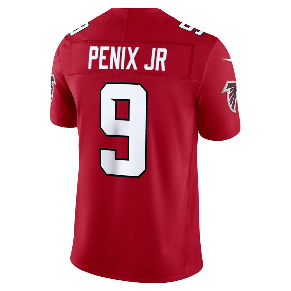 tocy A.Falcons #9 Michael Penix Jr. Red Team Vapor F.U.S.E. Limited Stitched Jerseys