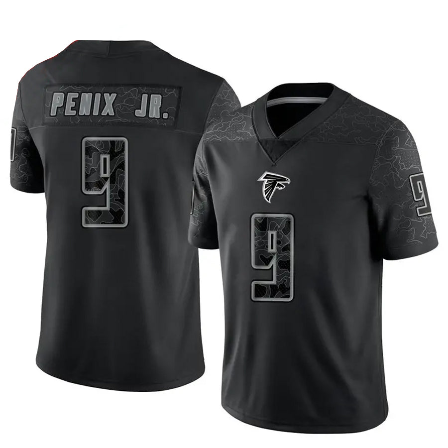 tocy A.Falcons #9 Michael Penix Jr. Player Black RFLCTV Limited Stitched Jerseys