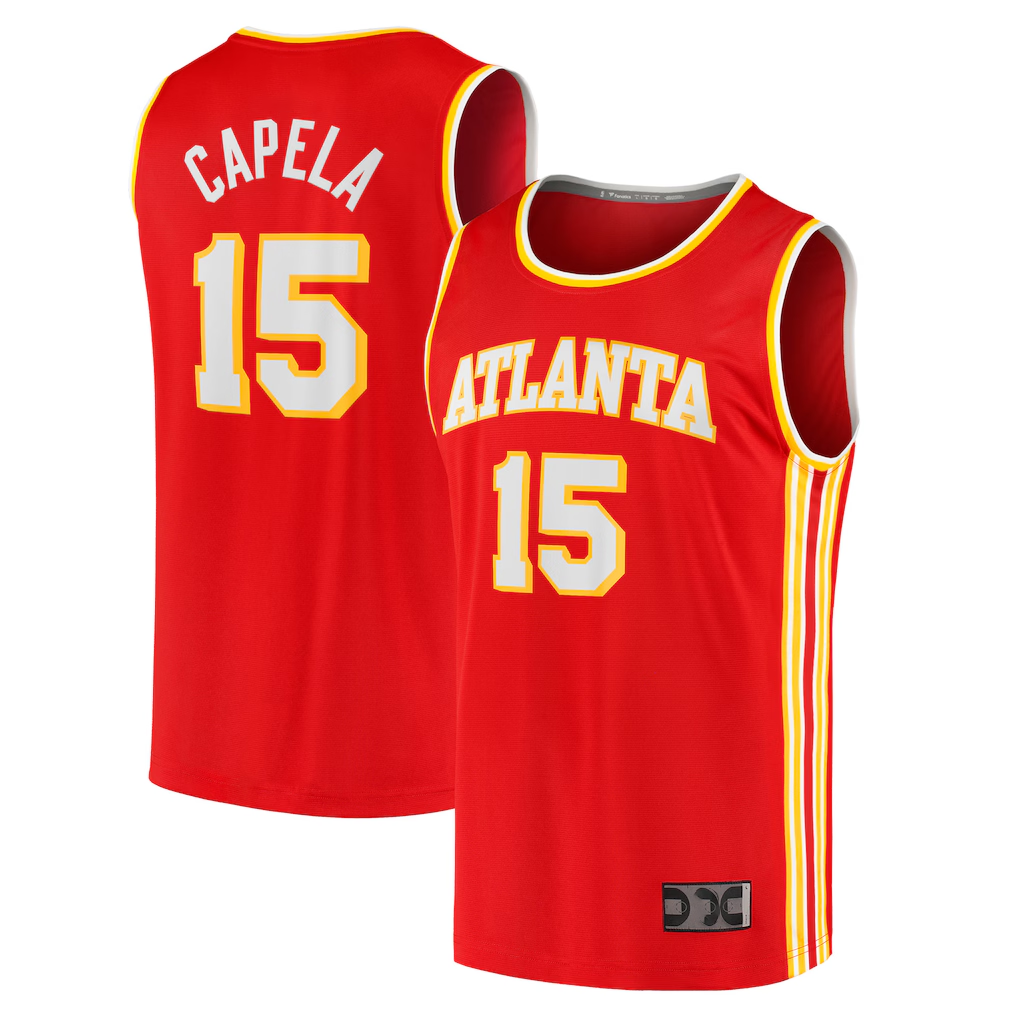 tocy A.Hawks #15 Clint Capela Red 2021-22 Fast Break Replica Jerseys - Icon Edition