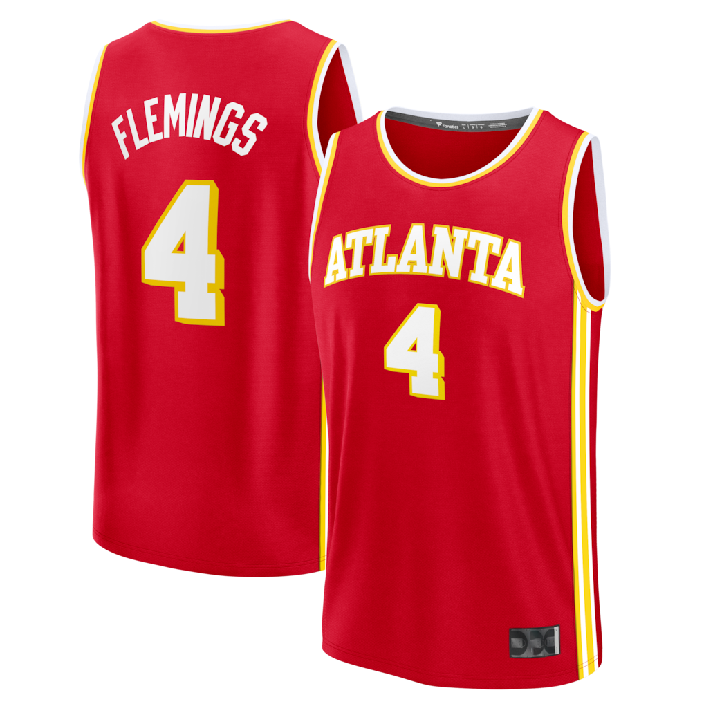 tocy A.Hawks #4 Kingston Flemings Red 2026 Draft First Round Pick Fast Break Jerseys - Icon Edition
