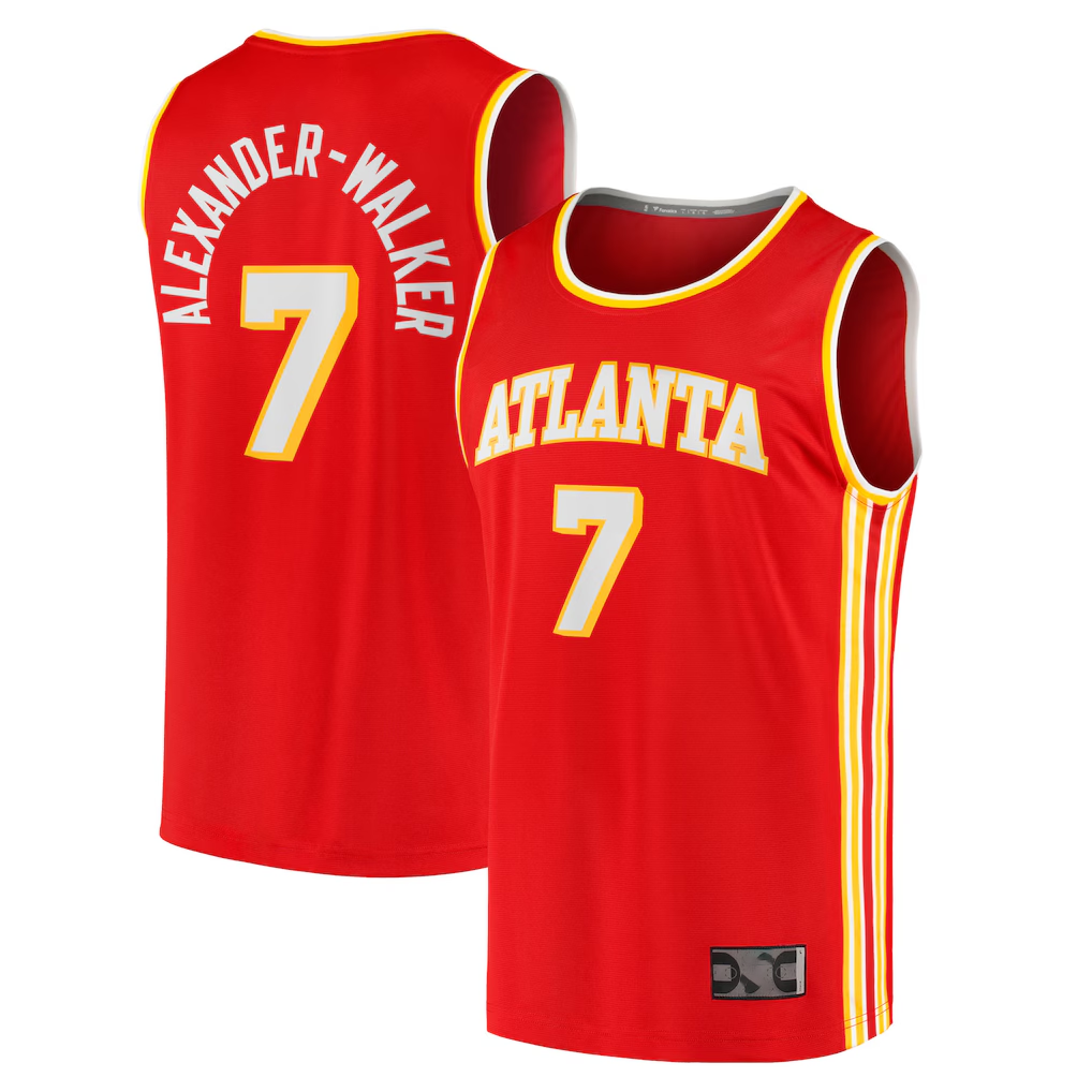 tocy A.Hawks #7 Nickeil Alexander-Walker Red Fast Break Replica Jerseys - Icon Edition