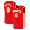 tocy A.Hawks #8 Kristaps Porzi??is Red Fast Break Replica Jerseys - Icon Edition