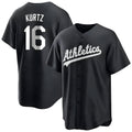 tocy Athletics #16 Nick Kurtz Player Black Game Stitched Jerseys