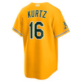 tocy Athletics #16 Nick Kurtz Player Gold Alternate Stadium Stitched Jerseys