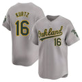 tocy Athletics #16 Nick Kurtz Player Grey Home Limited Stitched Jerseys