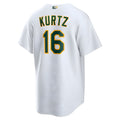 tocy Athletics #16 Nick Kurtz Player White Home Game Stitched Jerseys