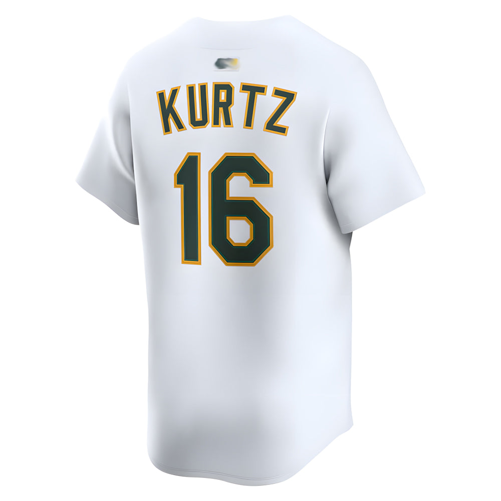 tocy Athletics #16 Nick Kurtz Player White Home Limited Stitched Jerseys