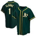 tocy Athletics #1 Denzel Clarke player Green Replica Alternate Stitched Jersey