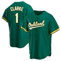 tocy Athletics #1 Denzel Clarke player Green Replica Kelly Alternate Stitched Jersey