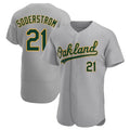 tocy Athletics #21 Tyler Soderstrom Player Gray Authentic Road Stitched Jersey