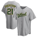 tocy Athletics #21 Tyler Soderstrom Player Gray Replica Road Stitched Jersey