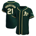 tocy Athletics #21 Tyler Soderstrom Player Green Authentic Alternate Stitched Jersey