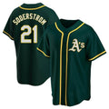 tocy Athletics #21 Tyler Soderstrom Player Green Replica Alternate Stitched Jersey