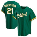 tocy Athletics #21 Tyler Soderstrom Player Green Replica Kelly Alternate Stitched Jersey