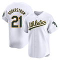 tocy Athletics #21 Tyler Soderstrom Player White Limited Home Stitched Jersey