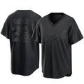 tocy Athletics #22 Jeff McNeil player Black Replica Pitch Fashion Stitched Jersey
