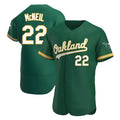 tocy Athletics #22 Jeff McNeil player Green Authentic Kelly Alternate Stitched Jersey