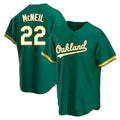 tocy Athletics #22 Jeff McNeil player Green Replica Kelly Alternate Stitched Jersey