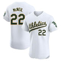 tocy Athletics #22 Jeff McNeil player White Elite Home Stitched Jersey