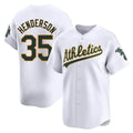 tocy Athletics #35 Rickey Henderson Player White Limited Home Stitched Jersey