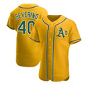 tocy Athletics #40 Luis Severino player Gold Authentic Alternate Stitched Jersey