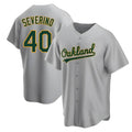 tocy Athletics #40 Luis Severino player Gray Replica Road Stitched Jersey