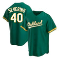 tocy Athletics #40 Luis Severino player Green Replica Kelly Alternate Stitched Jersey