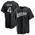 tocy Athletics #4 Lawrence Butler player Black&White Replica Alternate Stitched Jersey