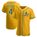 tocy Athletics #4 Lawrence Butler player Gold Authentic Alternate Stitched Jersey
