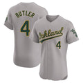 tocy Athletics #4 Lawrence Butler player Gray Elite Road Stitched Jersey