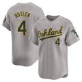 tocy Athletics #4 Lawrence Butler player Gray Limited Away Stitched Jersey