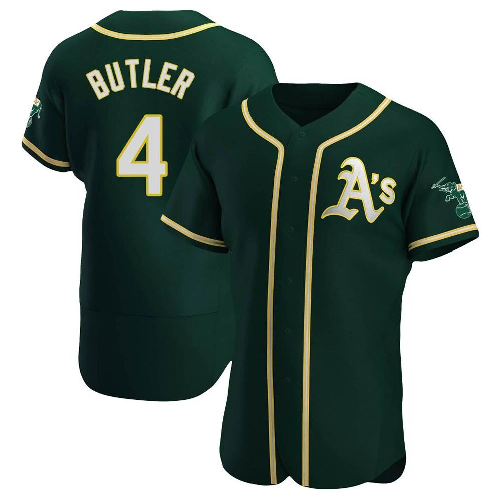 tocy Athletics #4 Lawrence Butler player Green Authentic Alternate Stitched Jersey