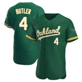 tocy Athletics #4 Lawrence Butler player Green Authentic Kelly Alternate Stitched Jersey