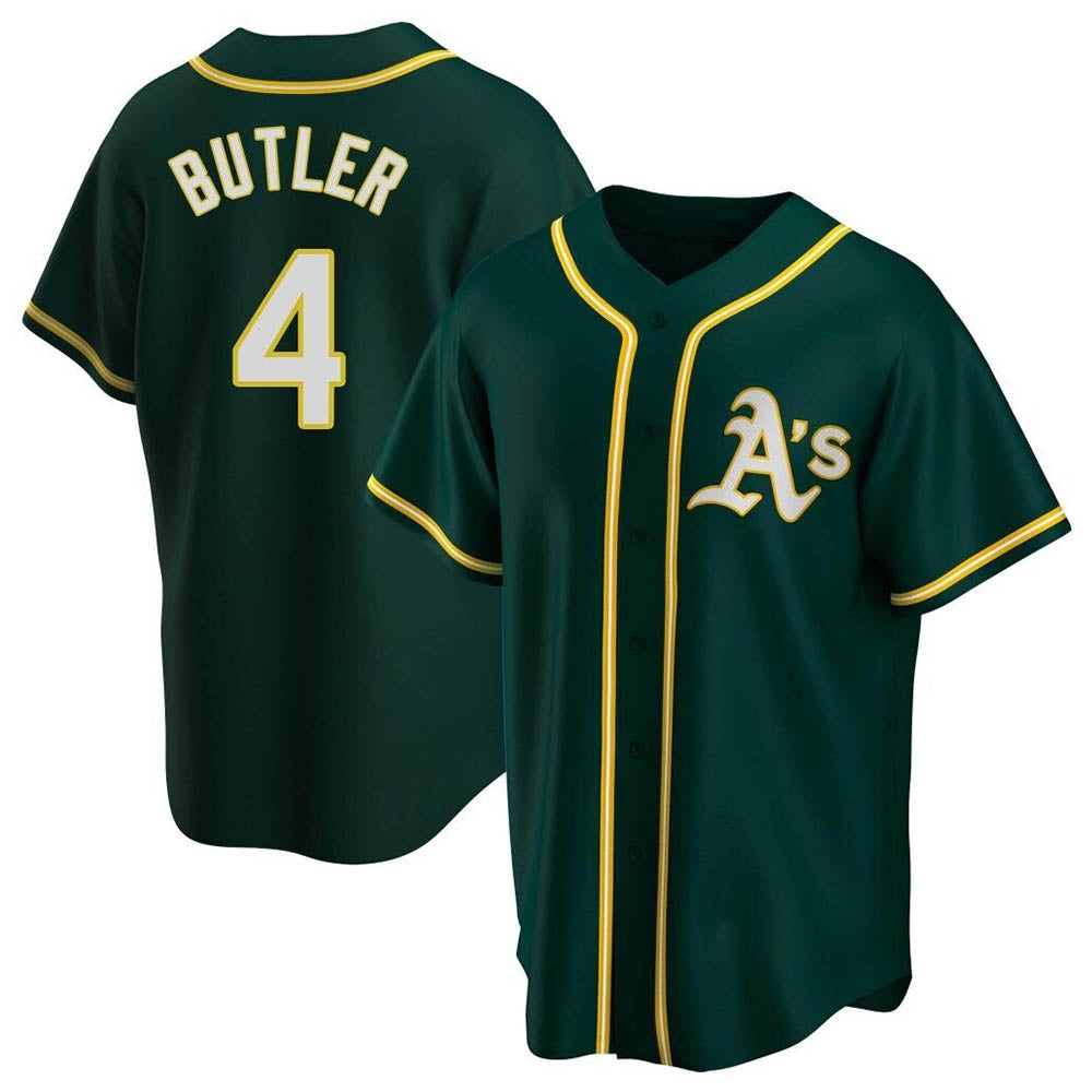 tocy Athletics #4 Lawrence Butler player Green Replica Alternate Stitched Jersey