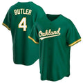 tocy Athletics #4 Lawrence Butler player Green Replica Kelly Alternate Stitched Jersey