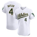 tocy Athletics #4 Lawrence Butler player White Elite Home Stitched Jersey