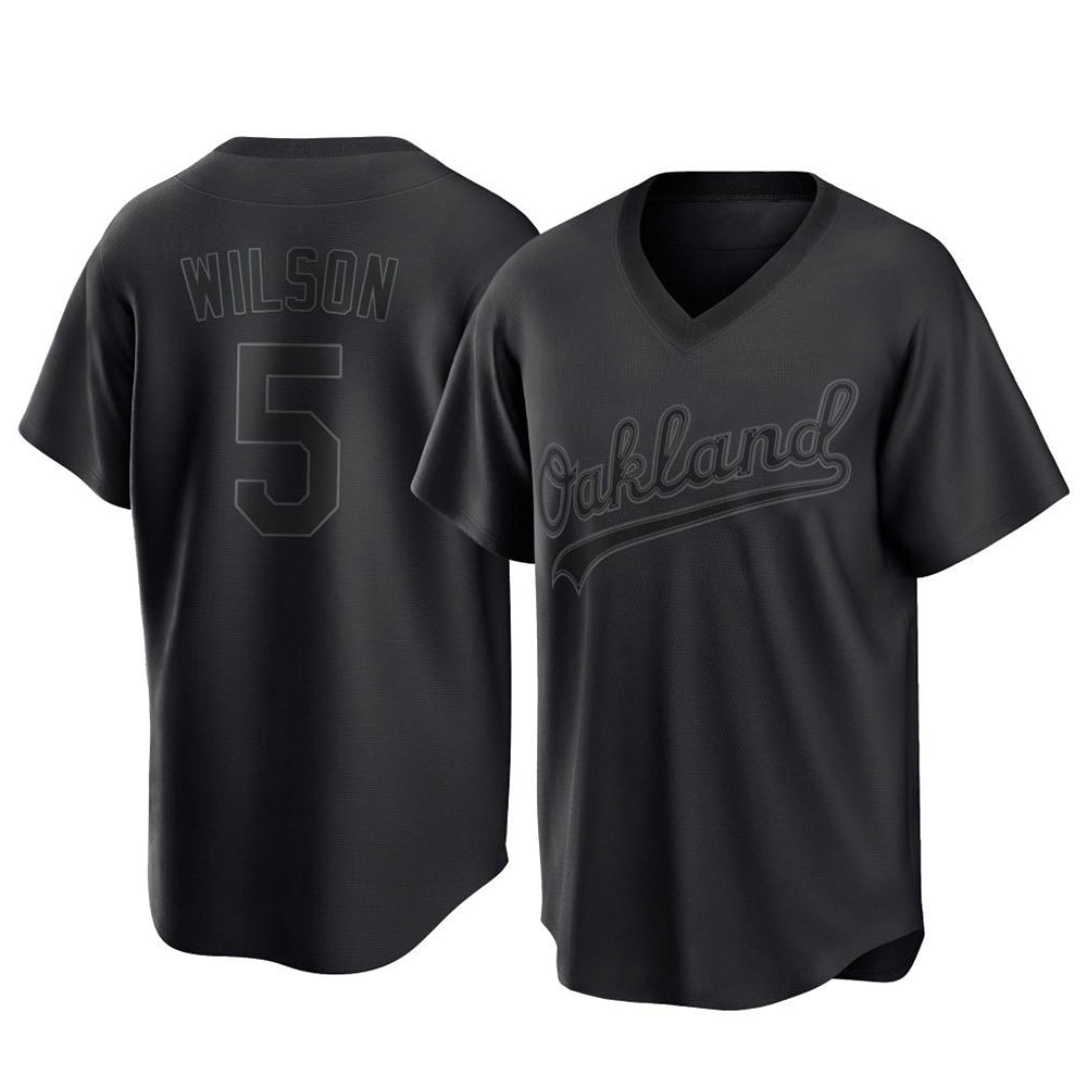 tocy Athletics #5 Jacob Wilson Black Replica Pitch Fashion T shirt Stitched Jersey