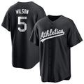 tocy Athletics #5 Jacob Wilson Black&White Replica Alternate Stitched Jersey